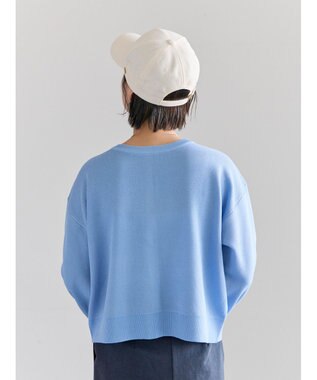 Te chichi 前後2WAYスウェットライクニット ブルー
