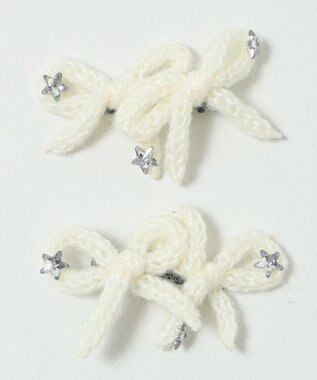 WEGO L2Pニットリボンクリップ オフホワイト