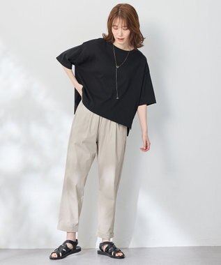 ANY L フライスワイドTシャツ ブラック