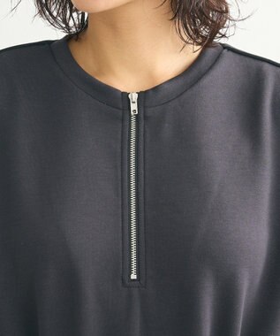 Green Parks ハーフＺＩＰトラックワンピース Charcoal Gray