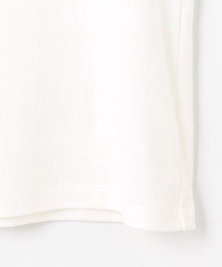 Feroux 【洗える・汗ジミが目立たない】ラッフル襟Tシャツ ホワイト系