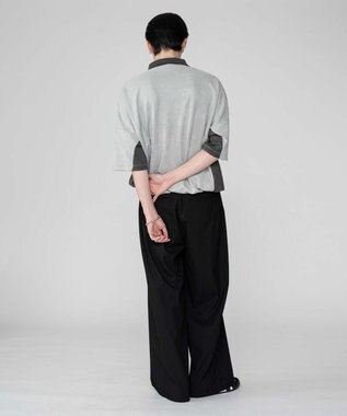 WEGO 【ユニセックス着用ITEM/MLサイズ展開】フェイクスウェードドルマンハーフZIPT（SS） ライトグレー