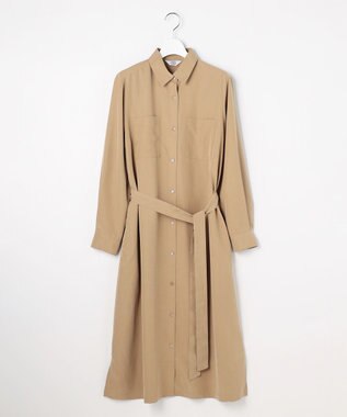 J.PRESS LADIES S ピーチポプリン ワンピース キャメル系
