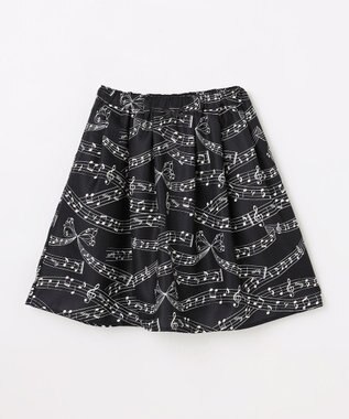 ANY KIDS メロディスカート ブラック×音符