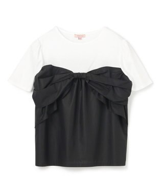 TOCCA 【洗える】PRESENT RIBBON Tシャツ アイボリー系