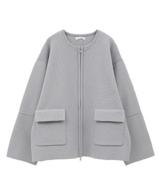Green Parks ・ｓｗｉｎｇ　ｂｙ　Ｗ－ＺＩＰニットカーディガン Light Gray