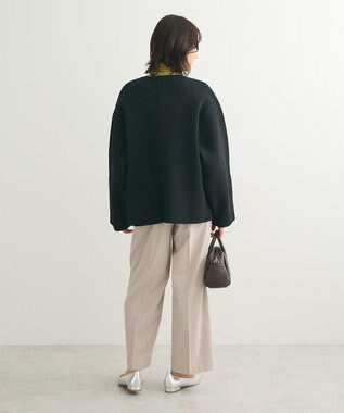 Green Parks ・ｓｗｉｎｇ　ｂｙ　Ｗ－ＺＩＰニットカーディガン Black