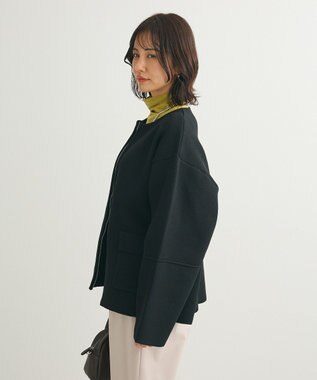 Green Parks ・ｓｗｉｎｇ　ｂｙ　Ｗ－ＺＩＰニットカーディガン Black