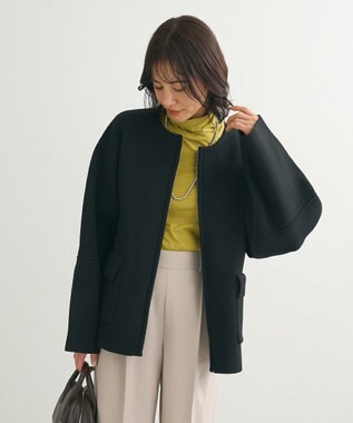 Green Parks ・ｓｗｉｎｇ　ｂｙ　Ｗ－ＺＩＰニットカーディガン Black