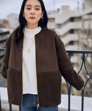 スエードボアコンビブルゾン