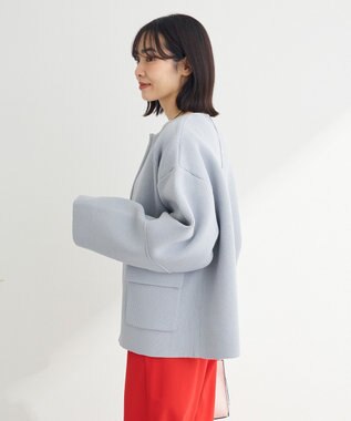 Green Parks ・ｓｗｉｎｇ　ｂｙ　Ｗ－ＺＩＰニットカーディガン Light Gray