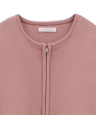 Green Parks ・ｓｗｉｎｇ　ｂｙ　Ｗ－ＺＩＰニットカーディガン Pink