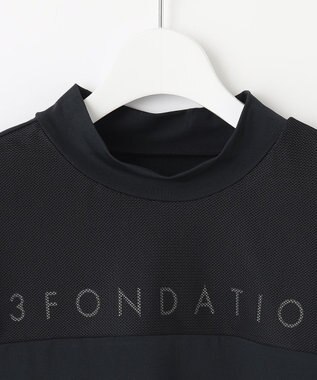 23区GOLF 【23Fondation/WOMEN】フロントロゴ モックネックプルオーバー ブラック系