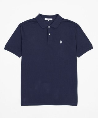 WEGO 【ユニセックス着用ITEM/SMLサイズ展開】U.S. POLO ASSN.別注ポロシャツ ネイビー