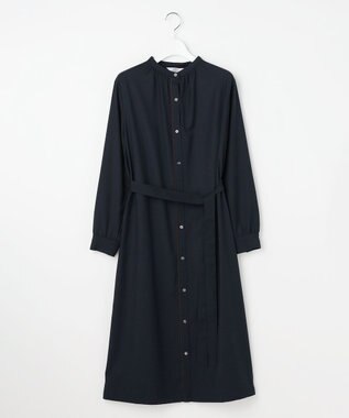 J.PRESS LADIES L ギャバストレッチ ワンピース ネイビー系