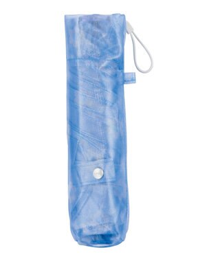 MOONBAT 【超軽量】estaa ビニール折りたたみ傘 91g TPU トリコット デイジー 簡単開閉 スカイブルー