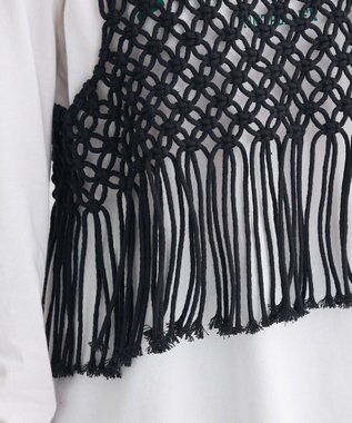 Green Parks マクラメベスト Black