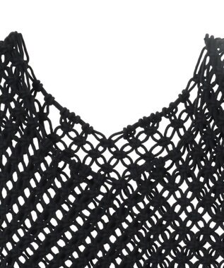 Green Parks マクラメベスト Black