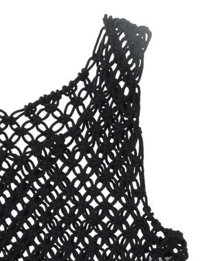 Green Parks マクラメベスト Black