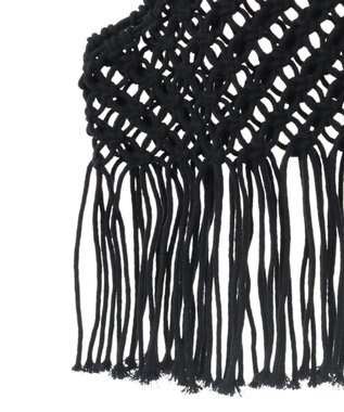 Green Parks マクラメベスト Black