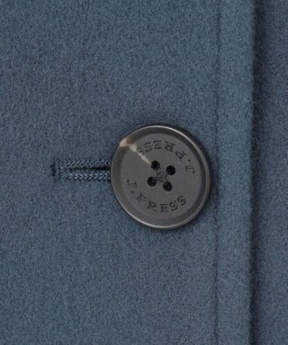 J.PRESS LADIES L Jackal 140sソフトメルトン Pコート ダルブルー系