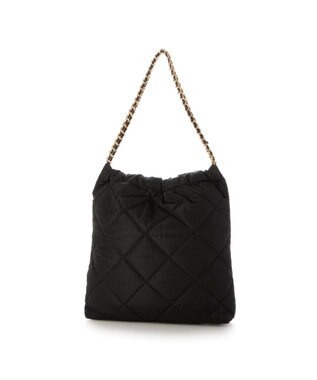 UNBILLION カシュカシュ cachecache / ナイロンキルティングチェーン手提げトート ブラック