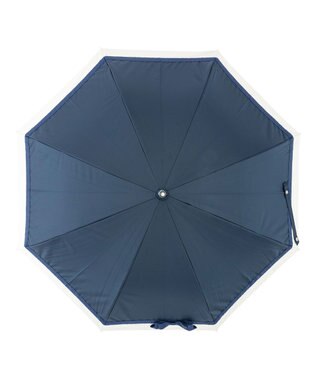 MOONBAT estaa 晴雨兼用 長傘 グログランテープリボン 日傘 遮光 遮熱 UV ディープブルー