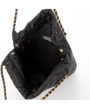 UNBILLION カシュカシュ cachecache / ナイロンキルティングチェーン手提げトート ブラック