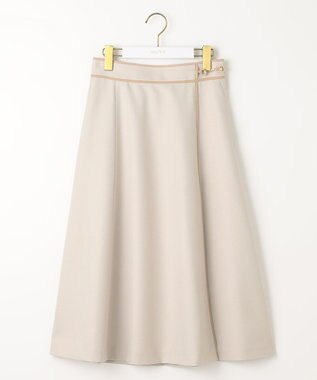 ANY SIS 【洗える】ビットポイントフレア スカート アイボリーベージュ