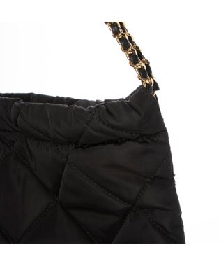 UNBILLION カシュカシュ cachecache / ナイロンキルティングチェーン手提げトート ブラック