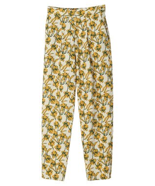 Green Parks Ｂ．レーヨン混プリントパンツ Light Khaki