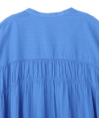 Green Parks フレンチスリーブシャーリングワンピース Blue