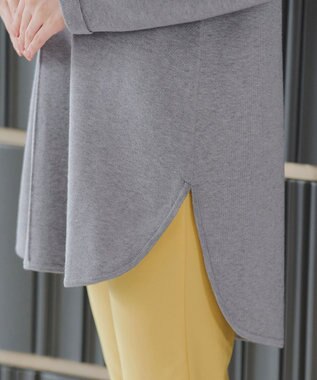 Tiaclasse 【安田美沙子さん着用・新色追加・洗える】ラウンドヘムニットチュニック グレー