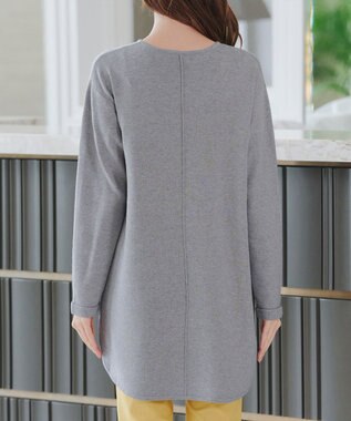 Tiaclasse 【安田美沙子さん着用・新色追加・洗える】ラウンドヘムニットチュニック グレー
