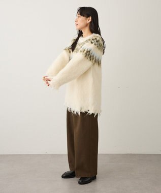 CRAFT STANDARD BOUTIQUE ノルディック起毛ニットプルオーバー Ivory