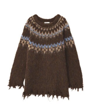 CRAFT STANDARD BOUTIQUE ノルディック起毛ニットプルオーバー Brown