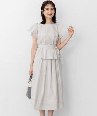 組曲 【WEB限定】コットンポリエステルタイプライター セットアップ ライトグレー系