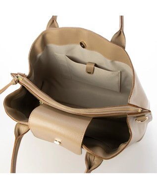 UNBILLION perche ゴートユーティリティヒネリかぶせA4トート オーク