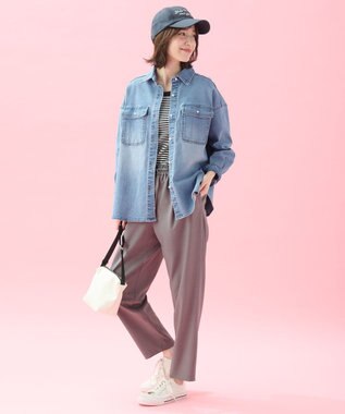 ANY L 【新色追加】ラウンドタンクトップ オフ×ブラック