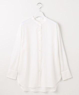 自由区 L 【洗える】SOMELOSバンドカラー ブラウス オフ