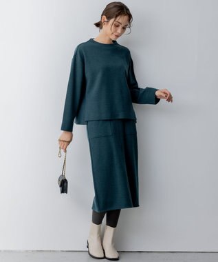 組曲 S 【WEB限定・2SET】ウールジャージーセットアップ ダークグリーン系