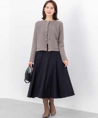 組曲 S プティフラワープリント ブラウス グレー系5