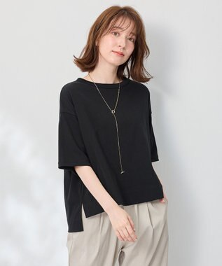 ANY L フライスワイドTシャツ ブラック