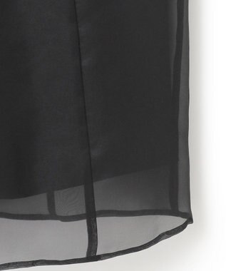 23区 S 【エステータ】シルクブレンド ライトタフタ シアーコンビ ワンピース ブラック系