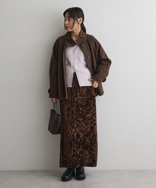 CRAFT STANDARD BOUTIQUE ワッフルニットジップカーディガン Light Purple