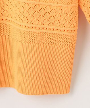 組曲 【2SET・WEB限定】編地ニット ツインセット ライトオレンジ系