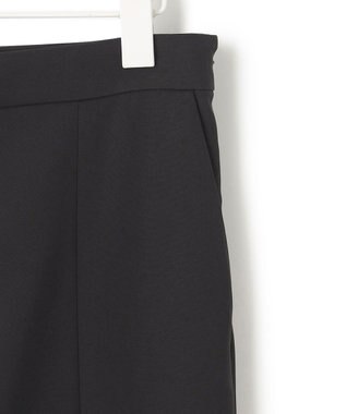 ICB 【WEB限定・洗える】キュプラハイパワーストレッチ セミフレアパンツ ブラック系