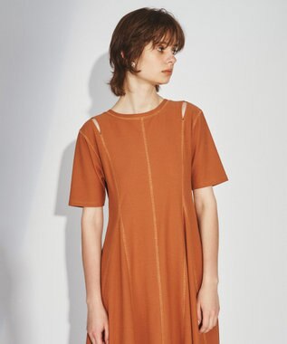 切替フレアカットワンピース