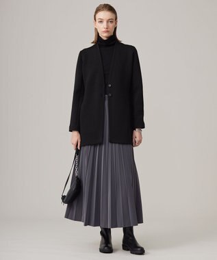 ICB 【洗える】リヨセルカシミヤスムース ハイネックカットソー ブラック系