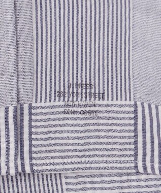 J.PRESS MEN 【クールマックス】サッカーパッチワーク シャツ ネイビー系9